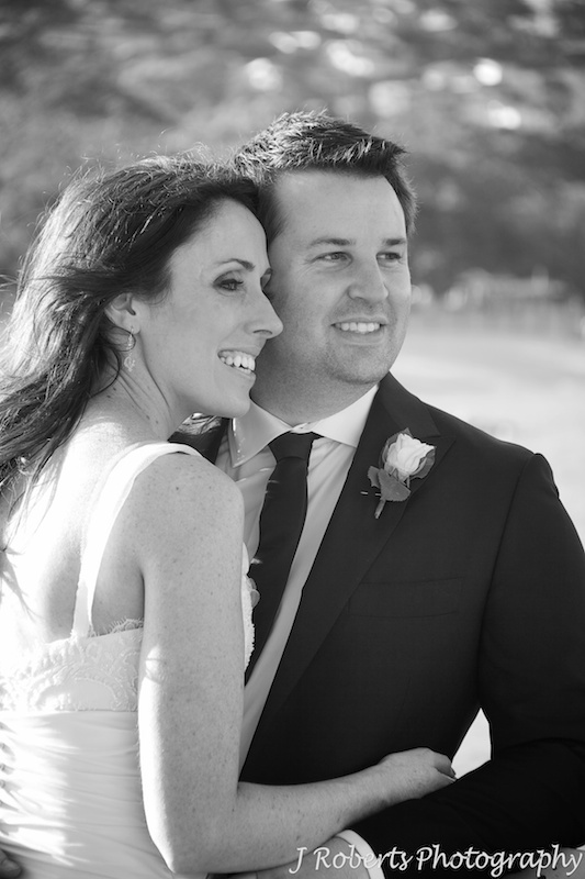 Bride and groom profile portrait - wedding photography sydney